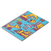 子供の建設をテーマにしたスパイラル写真ノートブック ノートブック (左側)