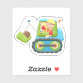 子供の建設ブルドーザー ダイカットステッカー デカール (シート)