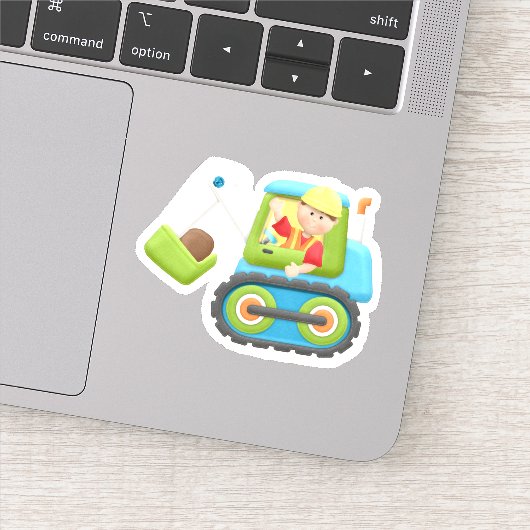 子供の建設ブルドーザー ダイカットステッカー デカール (詳細)