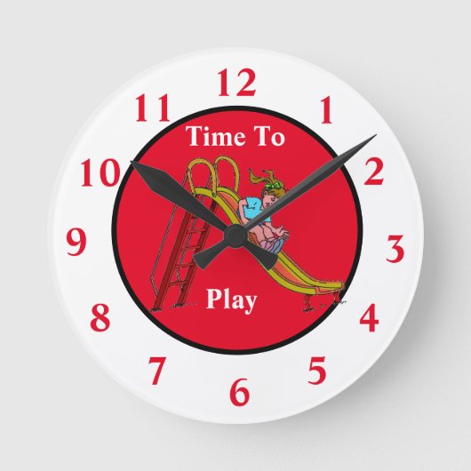 子供の式のコレクション –  ラウンド壁時計 (正面)