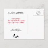 子供の引き上げワゴンの新しい住所 案内ポストカード (裏面)