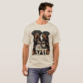 子供の忠実な守護者としてのロットワイラー Tシャツ (正面フル)