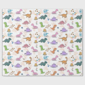 子供の恐竜のパーティーラッピングギフトは紙を好む ラッピングペーパー (フラット)