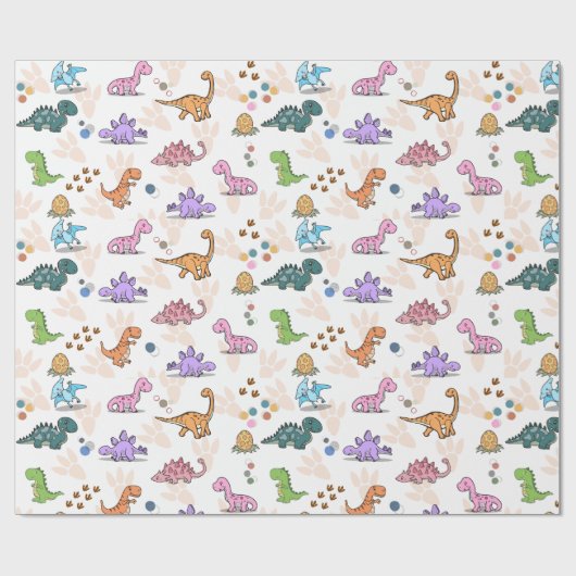 子供の恐竜のパーティーラッピングギフトは紙を好む ラッピングペーパー (フラット)