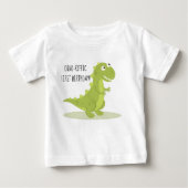 子供の恐竜の最初誕生日のワイシャツ ベビーTシャツ (正面)