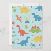 子供の恐竜の誕生日パーティー招待状テンプレート 招待状 (裏面)