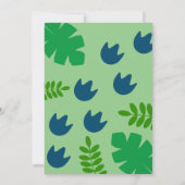 子供の恐竜の誕生日パーティー 招待状 (裏面)