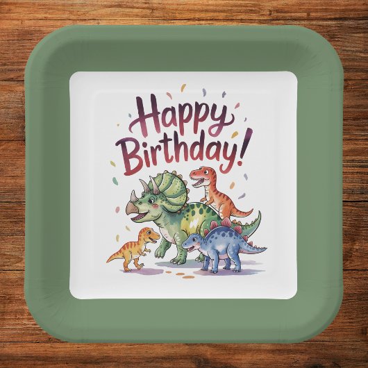 子供の恐竜の誕生日 ペーパープレート