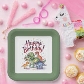 子供の恐竜の誕生日 ペーパープレート (パーティー)