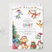 子供の恐竜の8歳の誕生日パーティー招待状 招待状 (正面)