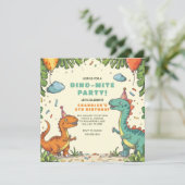 子供の恐竜誕生日 招待状 (スタンド正面)