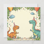 子供の恐竜誕生日 招待状 (裏面)