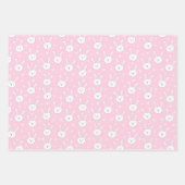 子供の愛らしいバニーラビットイースターピンクハート ラッピングペーパーシート (正面2)