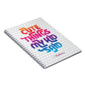 子供の愛らしい一言ギフト 親のためのカスタム ノートブック (右側)