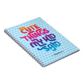 子供の愛らしい一言ギフト - 親へのカスタムプレゼント ノートブック (右側)