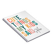 子供の愛らしい一言集 - オーダーメイドの思い出 ノートブック (右側)