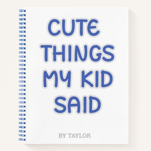 子供の愛らしい一言 ノートブック (正面)