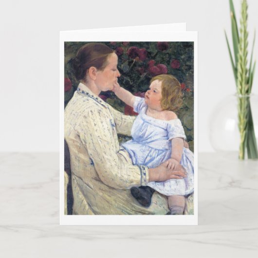 子供の愛撫メアリー・カッサット カード (正面)