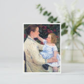 子供の愛撫メアリー・カッサット ポストカード (スタンド正面)