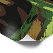 子供の憧れ：鮮やかな現代の木のポスター ポスター (コーナー)