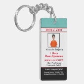 子供の成人医療アラートID識別カード キーホルダー (正面左)