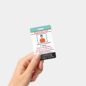 子供の成人医療アラートID識別カード バッジ (手持ち)