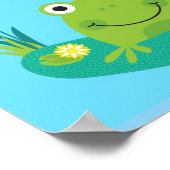 子供の成長チャート – カエルと蝶 ポスター (角)