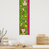 子供の成長チャート – ガールモンキー ポスター (キッチン)