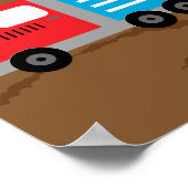 子供の成長建築トラック ポスター (角)