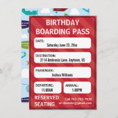 子供の搭乗券招待状 招待状 (正面/裏面)