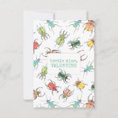 子供の教室ラブバグバレンタインデー ノートカード (正面)