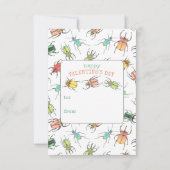 子供の教室ラブバグバレンタインデー ノートカード (裏面)