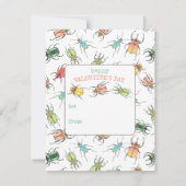 子供の教室用ラブバグバレンタインデー シーズンカード (裏面)