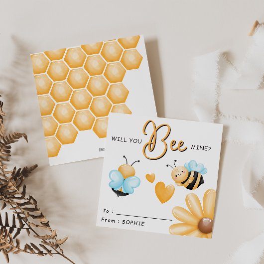 子供の教室 Will You Bee Mine? バレンタインデー シーズンカード
