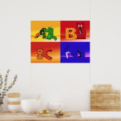 子供の文字ポスター ポスター (キッチン)