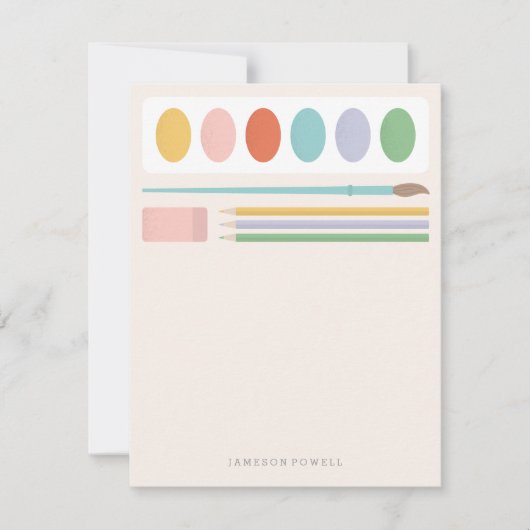 子供の文房具 アート用品のステーショナリー ノートカード (正面)