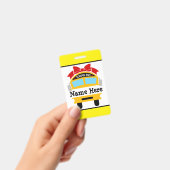 子供の新学期バス 名入れバッジ バッジ (手持ち)
