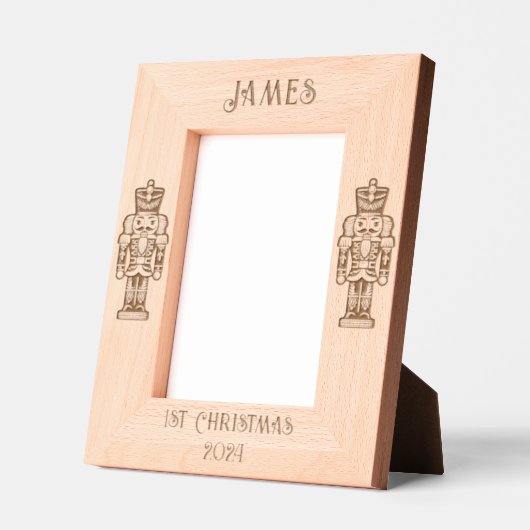 子供の最初のクリスマス レーザー彫刻フレーム (左)