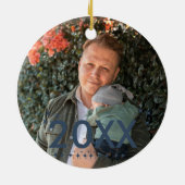 子供の最初のヒーロー、父生まれたばかりの父1-Photo セラミックオーナメント (裏面)