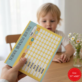 子供の朝と学校の日常ルーチンチェックリスト ノートパッド