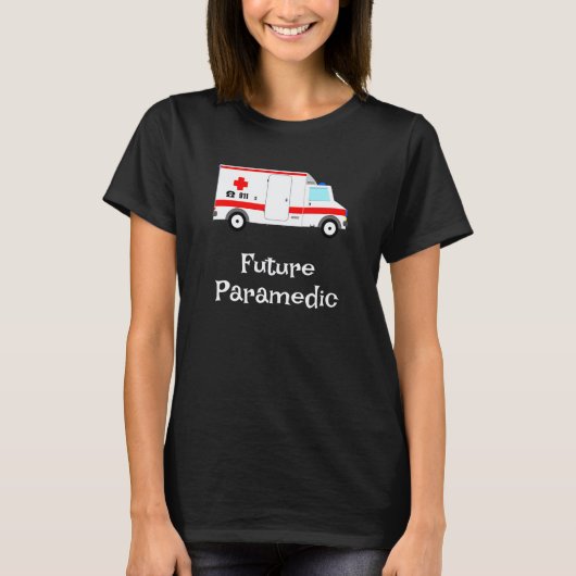 子供の未来の救急救命士のための救急車救急救命士 Tシャツ (正面)