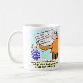 子供の本読は非常に野心的だ。先生 コーヒーマグカップ (左)