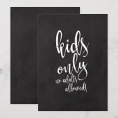 子供の机 アフォーダブルなチョークボードの結婚式看板 招待状 (正面/裏面)