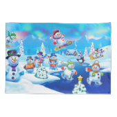 子供の枕独身の箱クリスマスデザイン 枕カバー (裏面)