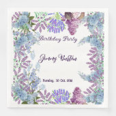 子供の柔らかなパステルブルーのライラックハイドランジアの誕生日 (正面)