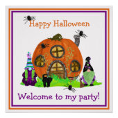 子供の格言ハロウィーン私のパーティーへようこそ ポスター (正面)