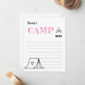 子供の楽しいモダンなミニマリストのサマーキャンプニュース ノートカード (正面/裏面インサイチュ)