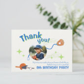 子供の楽しい野球誕生日テーマ サンキューカード (スタンド正面)