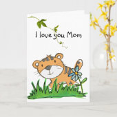 子供の母の日のグリーティングカード カード (黄色い花)