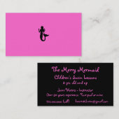 子供の水泳のInstructor_Mermaid-themed名刺 名刺 (正面/裏面)